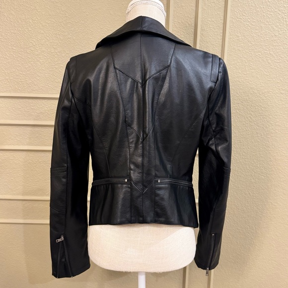 GUESS LOS ANGELS Women’s Black Faux Leather Jacket. Size M - Picture 5 of 12